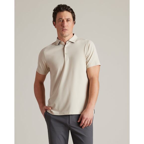 NWT Rhone Regatta Pique Polo in Sandstone size Large - Picture 1 of 8